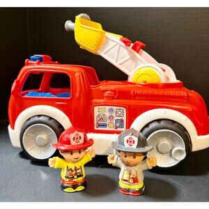 FP Little People Lift 'n Lower Fire Truck 2 fire fighters songs sounds lights